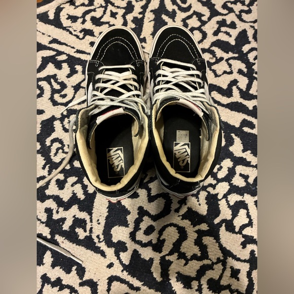 Vans Black and White Sk8-Hi Slim Sneakers - Picture 3 of 5